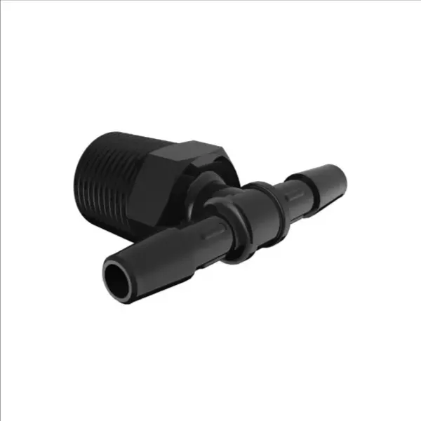 ELDON JAMES T6B-8BN Black Nylon Tee, 3/8 BSPT Size, 1/2 Inch Inside Dia. | CJ8LVM