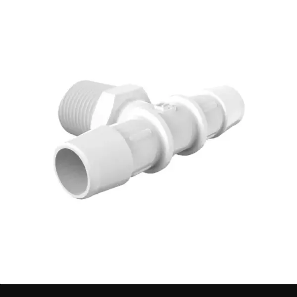 ELDON JAMES T8-10NN Natural Nylon Tee, 1/2 NPT Size, 5/8 Inch Inside Dia. | CJ8LWB