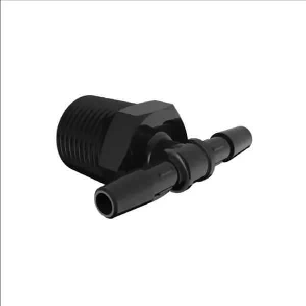 ELDON JAMES T8-4GFBN Glass filled black Nylon Tee, 1/2 NPT Size, 1/4 Inch Inside Dia. | CJ8LWT