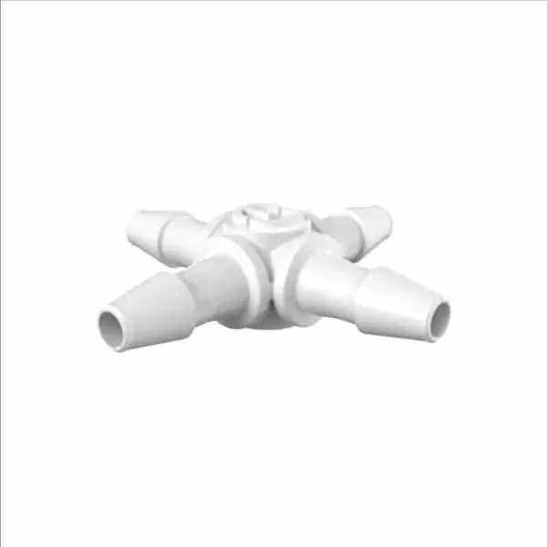 ELDON JAMES X0-1-200WP Cross, 1/16 Inch Inside Dia., White Polypropylene | CJ8LYF
