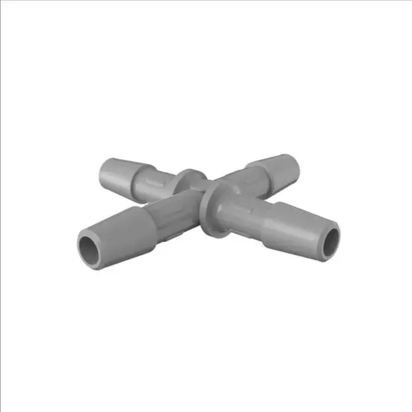 ELDON JAMES X0-4PVDF Cross, 1/4 Inch Inside Dia., Gray Kynar 740 | CJ8LZM