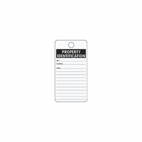 ELECTROMARK 5507V0 Property Identification Tag, White, 25 PK | CV4NTV 9GFP0