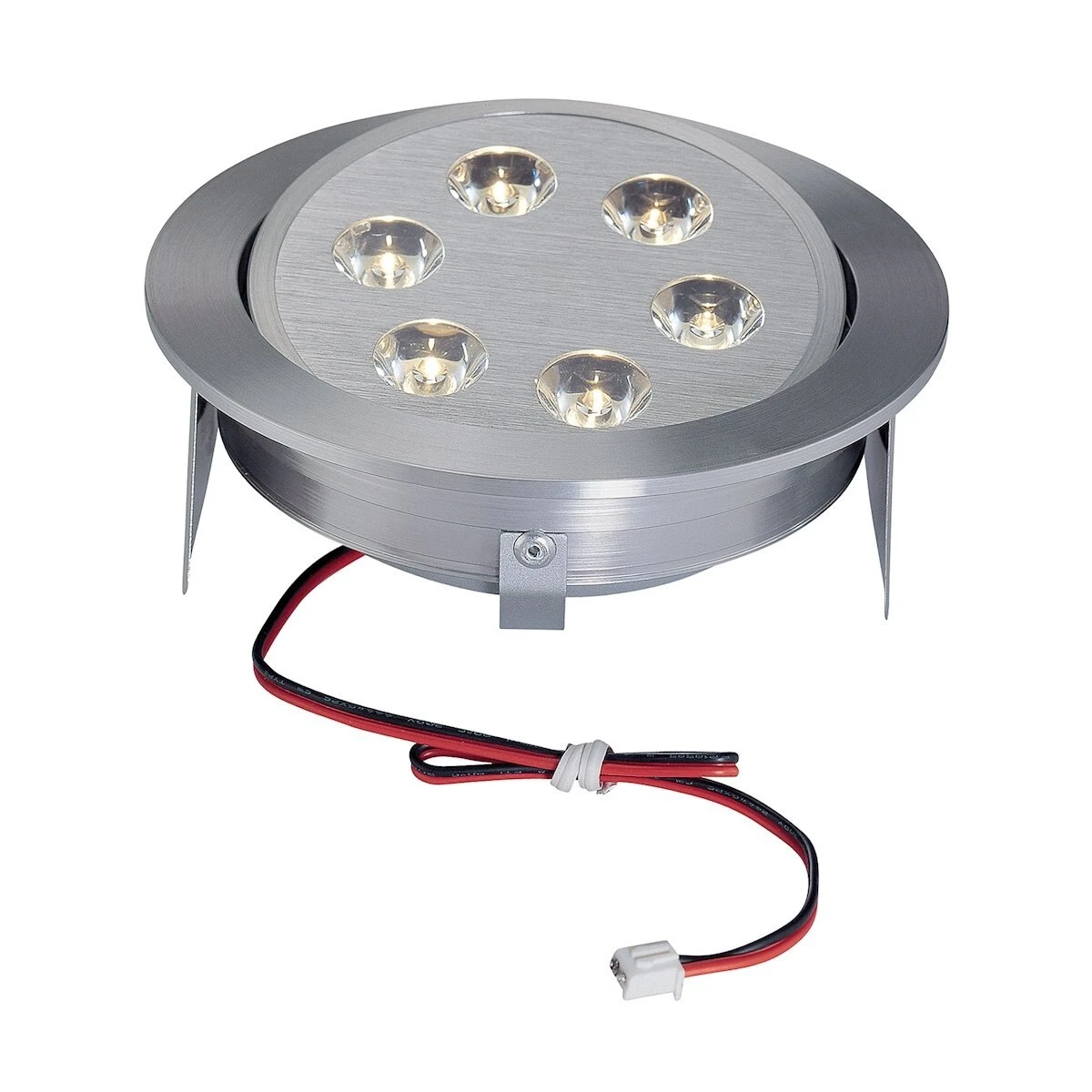 WLE223C32K098, Tiro6 6light Directional LED Downlight wsource Clear lensBrushed Aluminum
