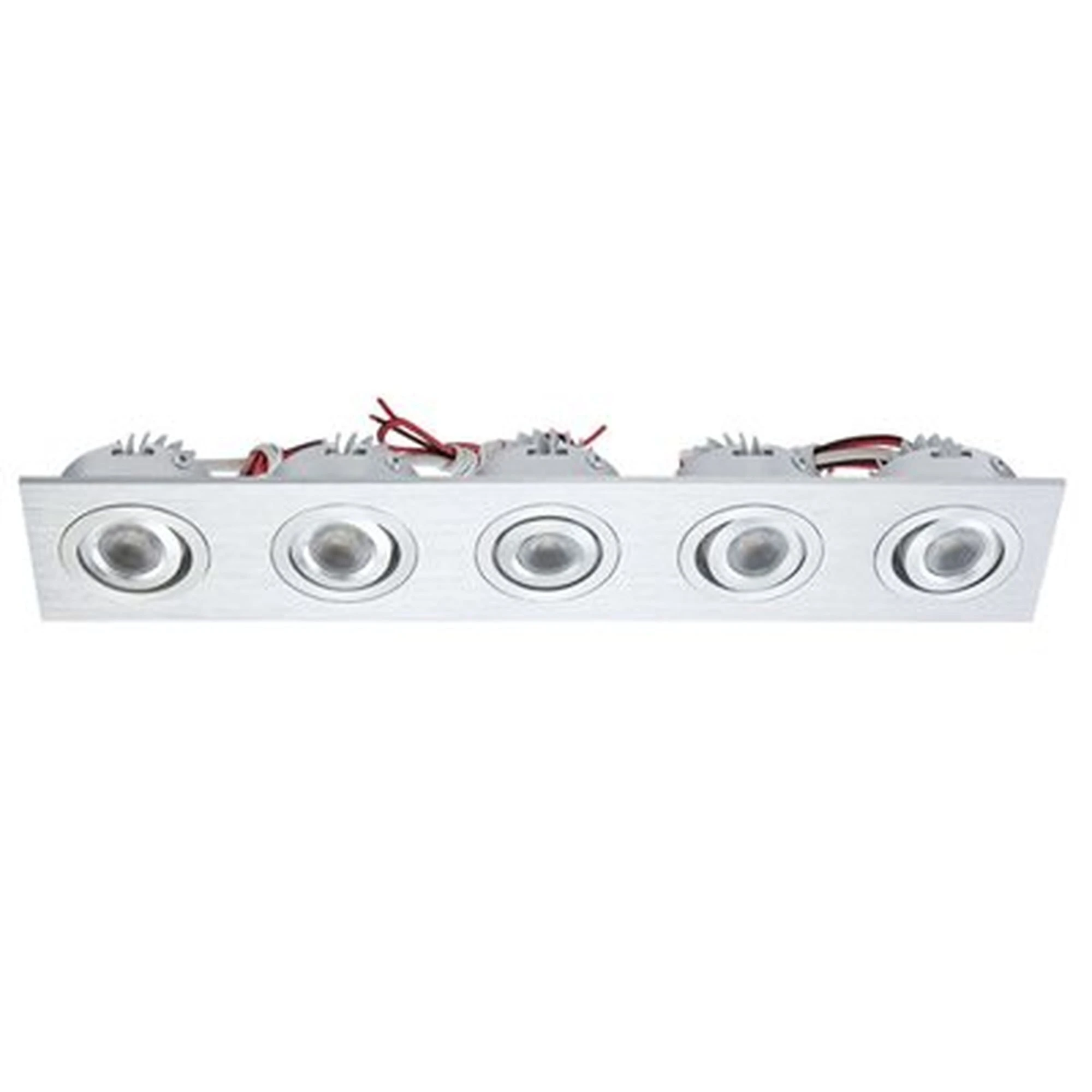 WLE605C32K098, Rec Rect Directional Incl 5 LED Driver, Clear lens brushed aluminum