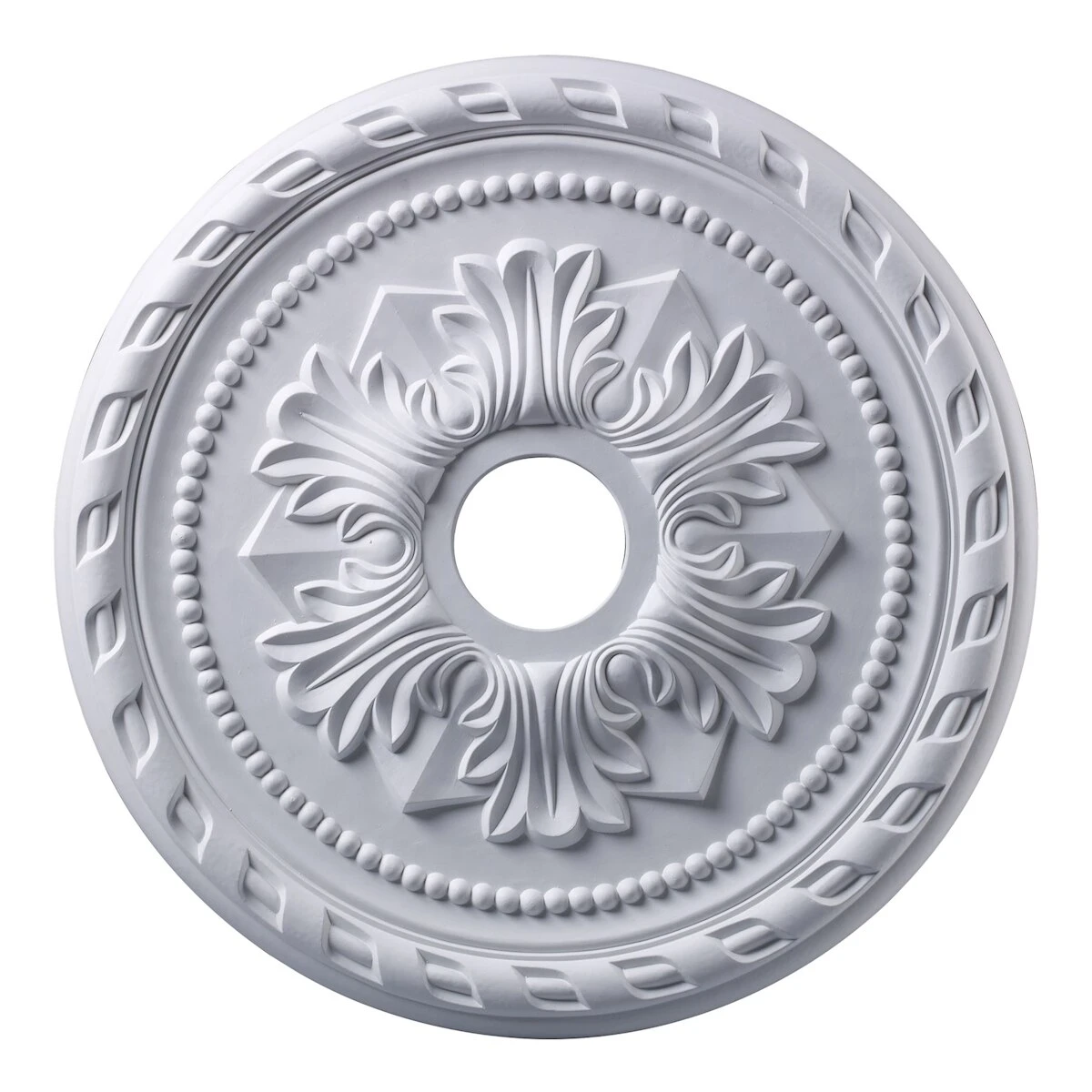 Corinthian Medallion 22 Inch Inch White Finish