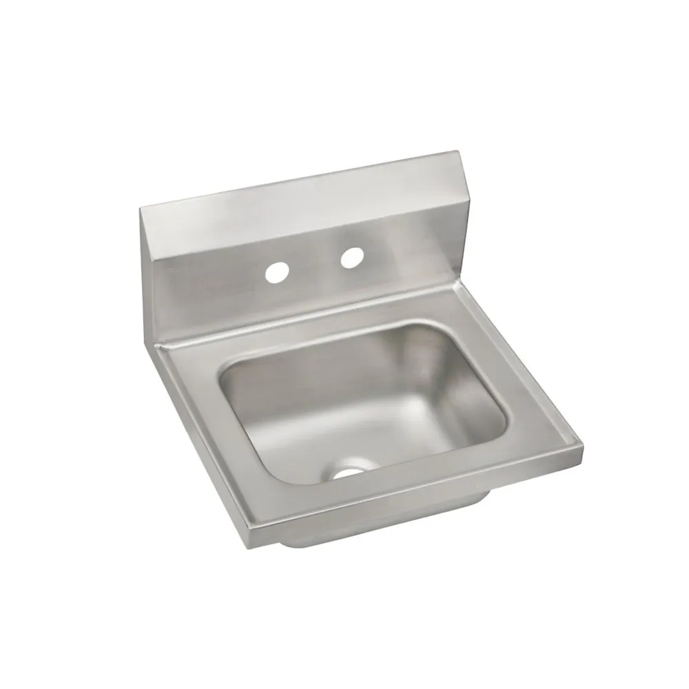 ELKAY CHSB17162 Handwash Sink, Splash, 12 x 9 1/4 Inch Bowl Size, 6 Inch Bowl Depth, 2 Faucet Hole | CJ2KFU 52JY55