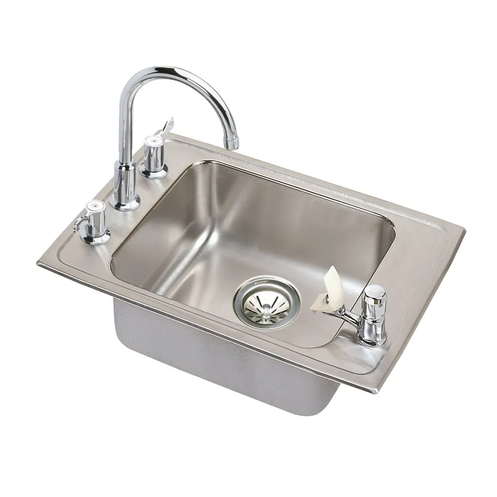 ELKAY DRKAD251755C 17 Inch W x 25 Inch L x 5.5 Inch H, Drop-In, 304 Stainless steel, Classroom Sink | CY8FBH