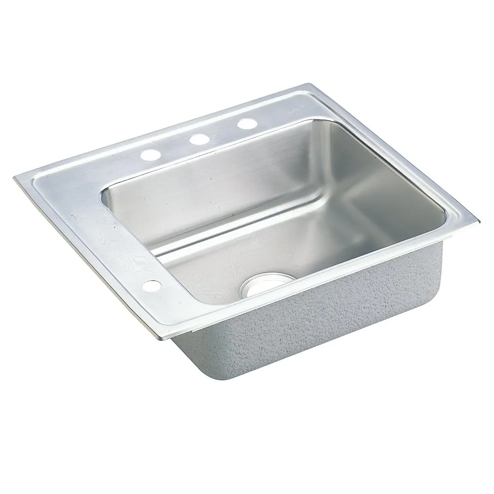 ELKAY DRKADQ2220402LM 19-1/2 Inch W x 22 Inch L x 4 Inch H, Drop-In, 18 ga. 304 Stainless Steel, Sink | CY7YHM