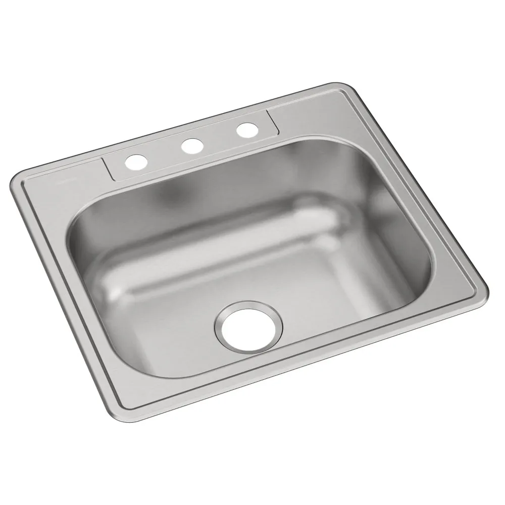ELKAY DSE125223 Drop-in Sink With Faucet Ledge 25 Inch Length | AC8HNZ 3AEF6