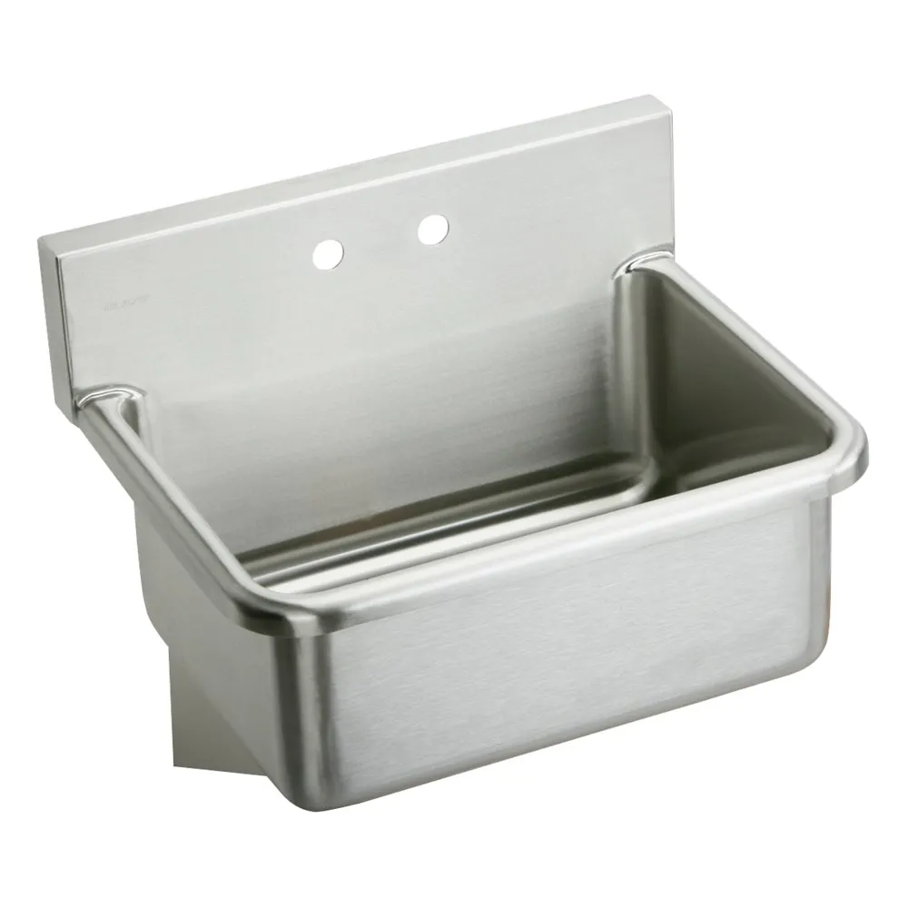 ELKAY EWS25202 19-1/2 Inch W x 25 Inch L x 24-3/8 Inch H, Wall Hung, 14 ga. 304 Stainless Steel | CY8HLX