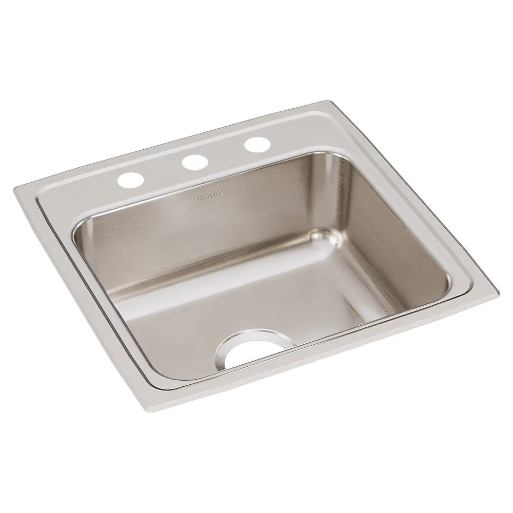 ELKAY LR19193 Drop-in Sink With Faucet Ledge 19 Inch Width | AC8HNY 3AEF5