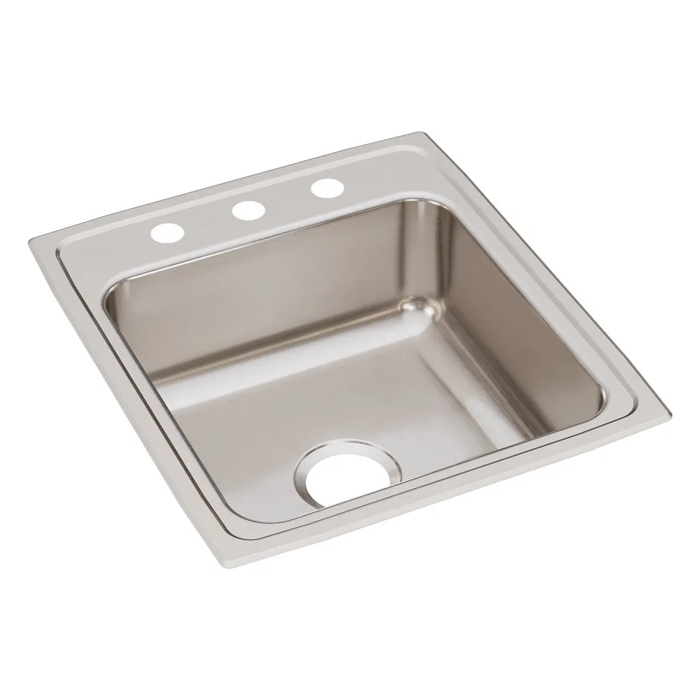 ELKAY LR20223 Drop-in Sink With Faucet Ledge 22 Inch Width | AC8HPE 3AEG2