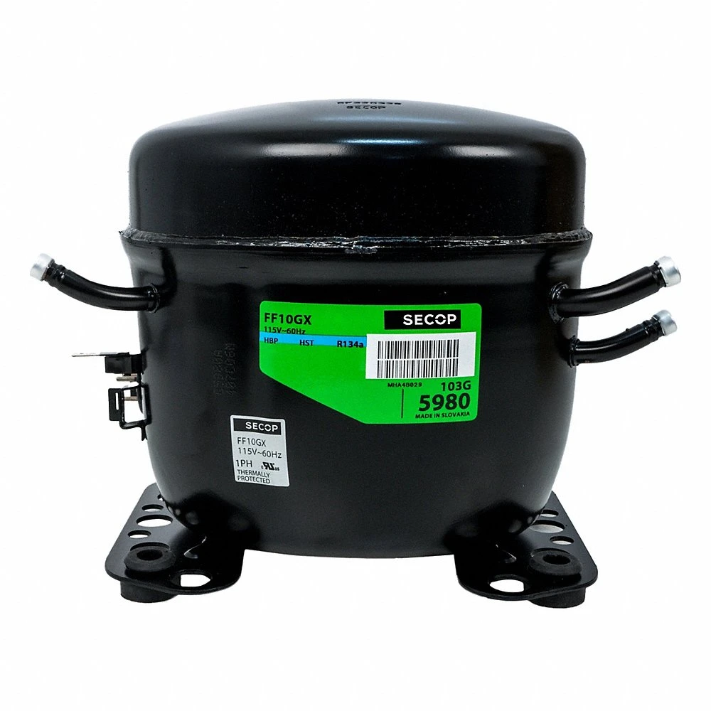 Compressor, Reciprocating, 3,147 BtuH Cooling, 1/4 HP, 1/4 Inch Connection Size