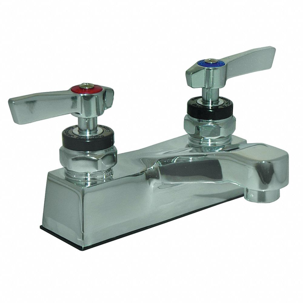 Low Arc Bathroom Faucet, KL83, Brass, Chrome Finish, 0.5 gpm Flow Rate, Centerset, Arc