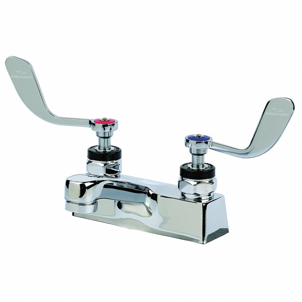 Low Arc Bathroom Faucet Brass, Chrome Finish, 0.5 gpm Flow Rate, Centerset, Arc, NPT