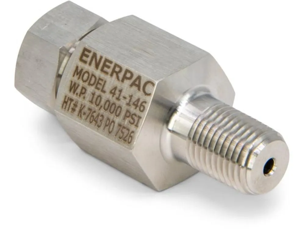 ENERPAC 41146 Adapter, 3/8 Inch Female Cone to 1/4 Inch Male NPTF | CM9HBZ