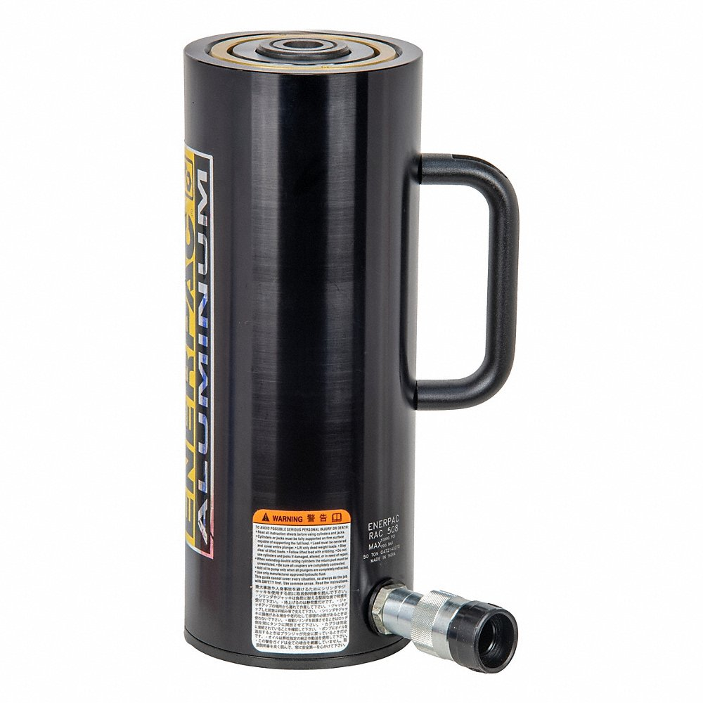 ENERPAC RAC508 Cylinder, Aluminum, 50 Ton | CM9KYF