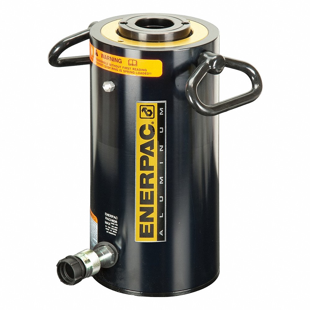 ENERPAC RACH1006 Hollow Plunger Hydraulic Cylinder, 100 Ton, 5-29/32 Inch Stroke Length | AF7YJP 23NP01