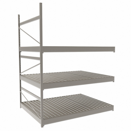 EQUIPTO 1015D43A-PY Bulk Rack With Decking, Add-On, Light-Duty, 48 Inch x 36 Inch x 60 in, Ribbed Steel | CP4HUG 36G021