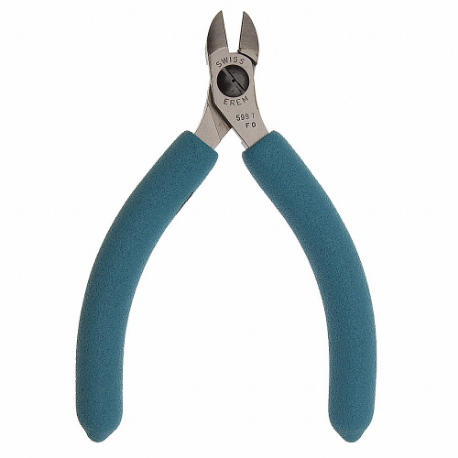 Diagonal Cutting Plier, Flush, Angled, Oval, 1/2 Inch Jaw Lg, 5/8 Inch Jaw Width