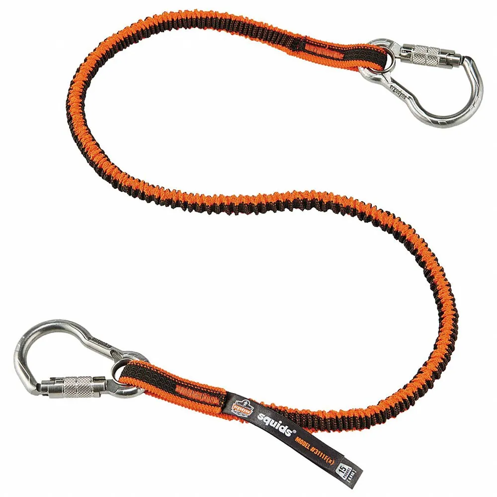 Tool Lanyard, Orange, Carabiner, Stainless Steel, Hand Tools/Power Tools