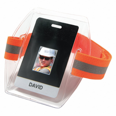 Arm Band ID/Badge Holder, Hi-Vis Org