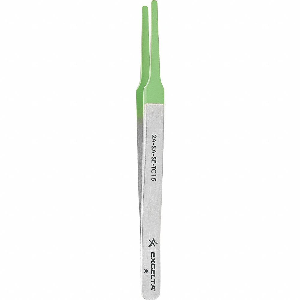 Tweezers, Plastic, Flat, Straight Tip, 1.5 mil Tip Thick