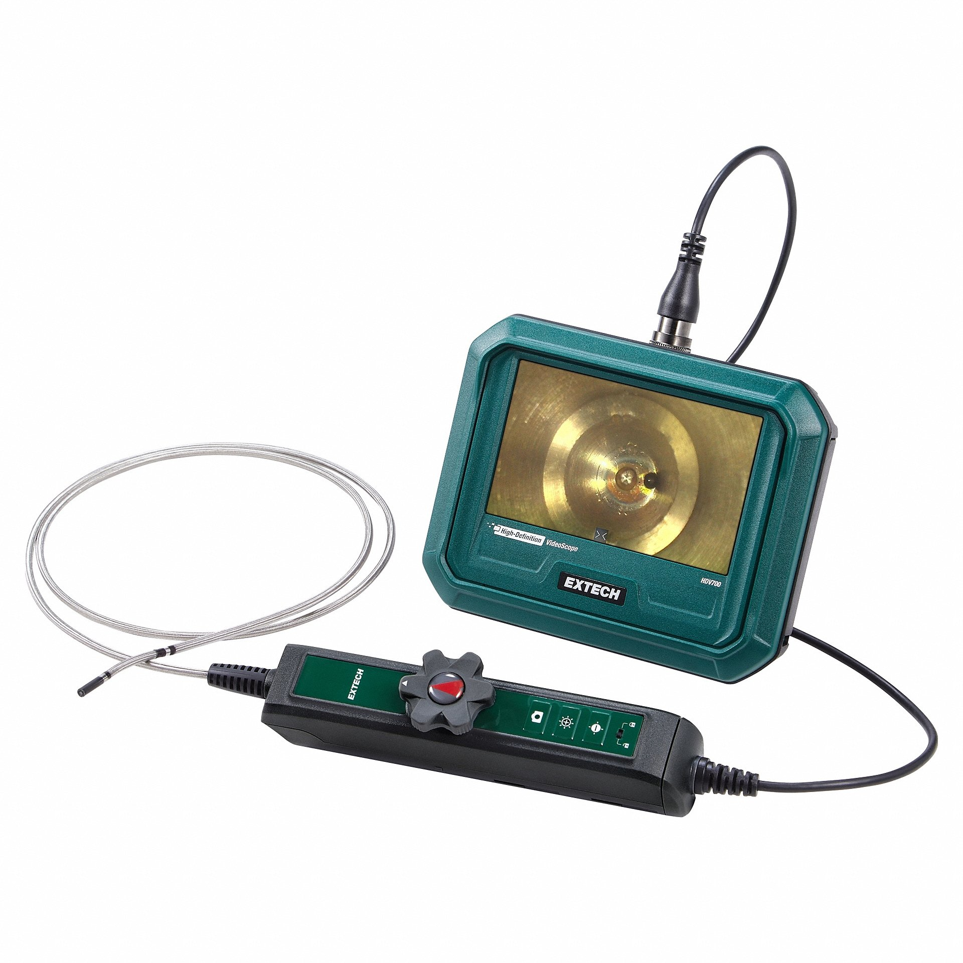 EXTECH HDV730 Videoscope Kit, 1, 280 × 720 Px Res, 10 mm to Infinity Observation Dp, 5 Inch Monitor Size | CV4PXP 806M24