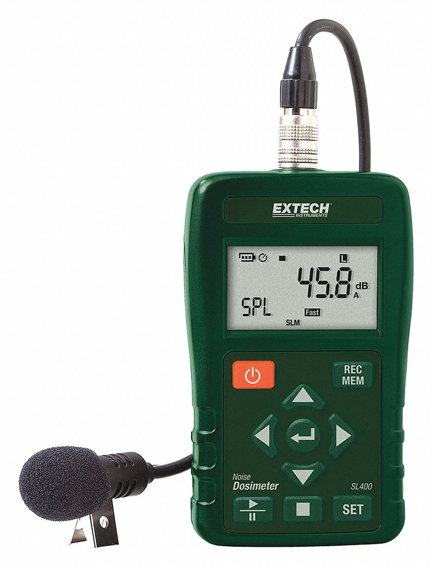 Noise Dosimeter, Lcd Display, 30 Db To 130 Db Range