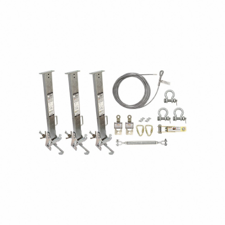 FALLTECH 60310024 Temporary Horizontal Lifeline, 100 ft Lengthifeline Length, Reusable, Anchor Lifeline | CP4XKM 60XH06