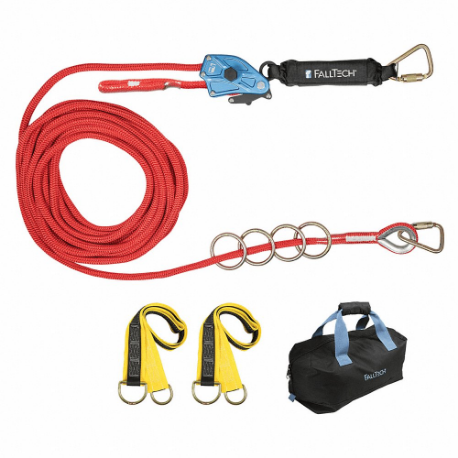 FALLTECH 772100 Temporary Horizontal Lifeline, 100 ft Lengthifeline Length, Reusable, Anchor Lifeline | CP4XKK 60XG90