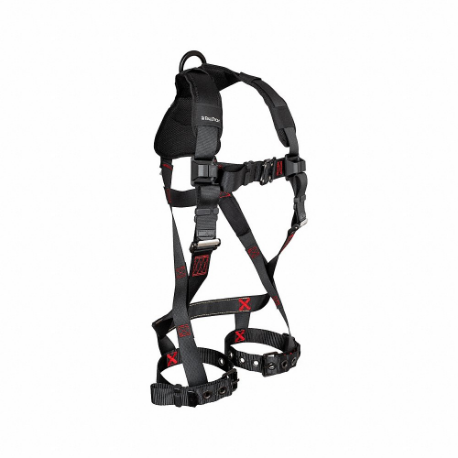 FALLTECH 8143BLXL Fall Protection Vest Harness, Quick-Connect/Tongue, Cam, Size L/Xl, Padded | CP4XFT 794A39