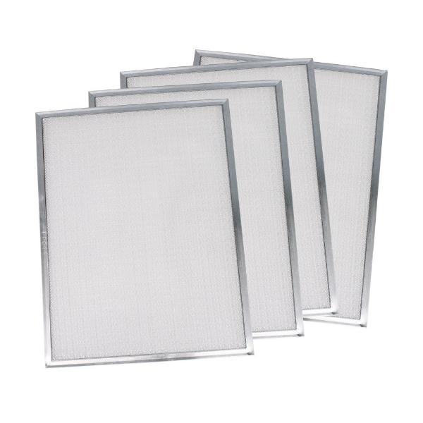 FANTECH 40482 Filter Kit, MERV3, Washable Aluminum Mesh, 11.5 x 15 Inch Size, Pack Of 4 | CL3ZCA