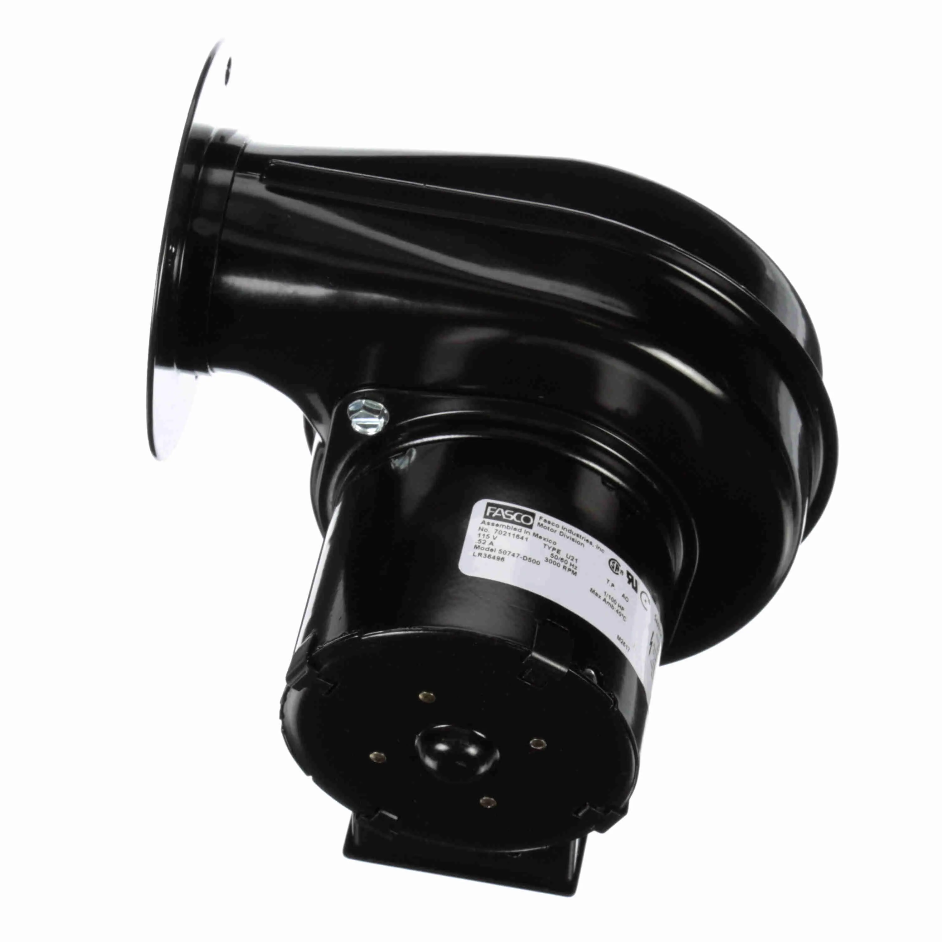 Round Outlet Shaded Pole Centrifugal Blower, 115 V, Flange