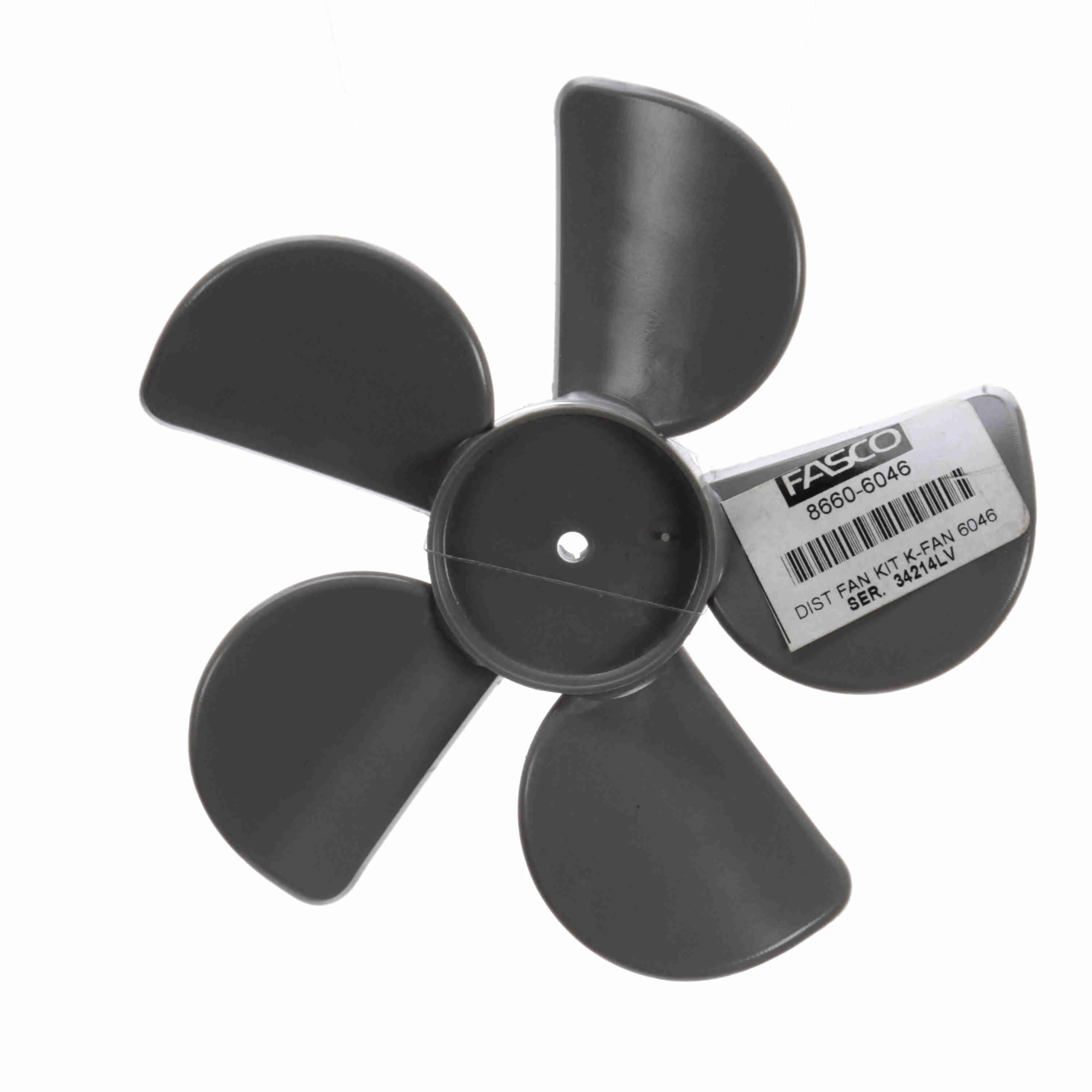 Push-On Fan Blade, 5 Blade, Shaft Size 1.810 Inch, 5 Inch Dia