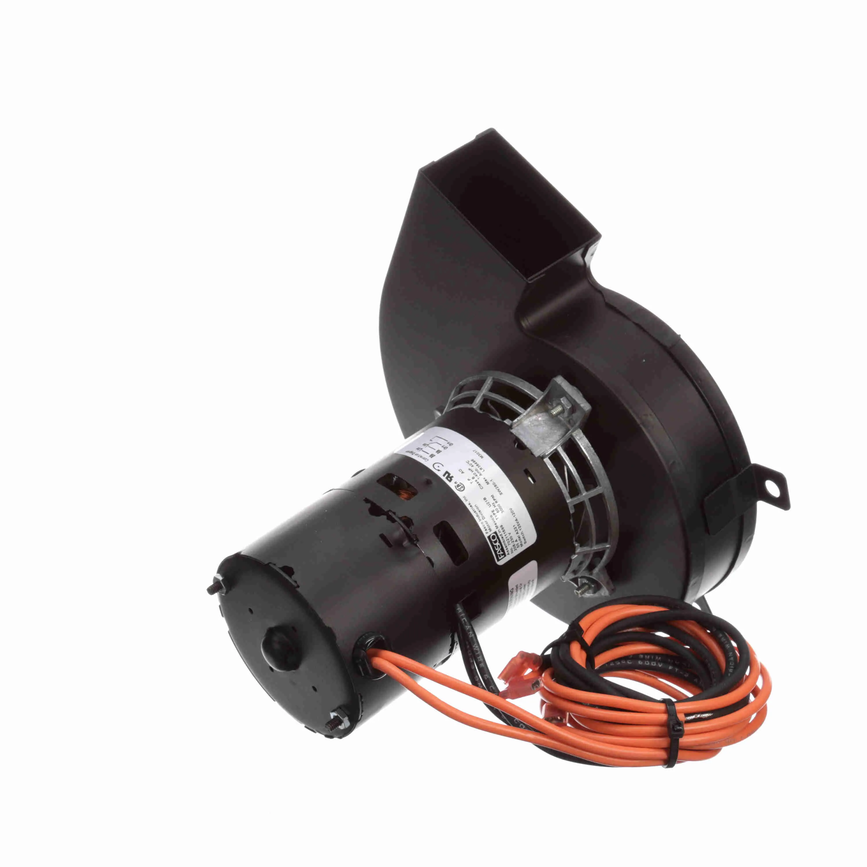 Rectangular Outlet Shaded Pole Draft Inducer Blower, 208-230 V, No Flange
