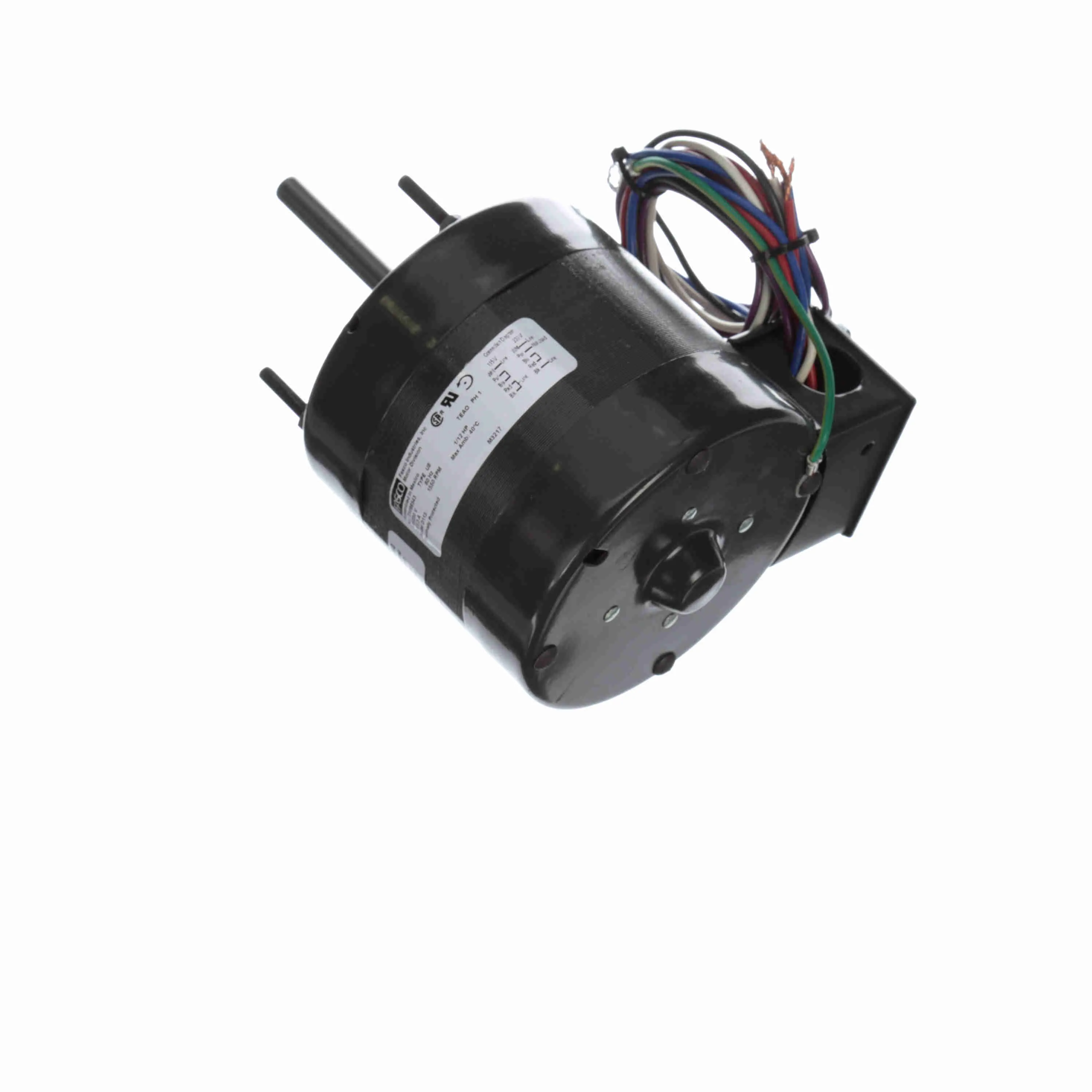 Air Conditioner Motor, 1/12 HP, 1 Phase, 60 Hz, 115/230 V, 1550 rpm, 1 Speed