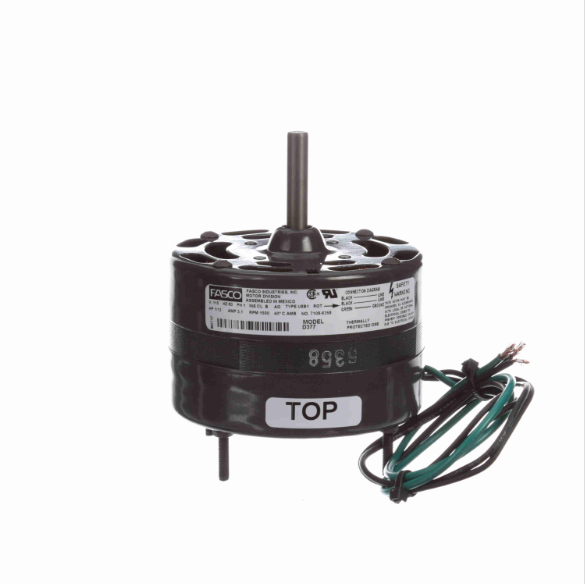 FASCO D377 Condenser Fan Motor, 1/12 HP, 1500 RPM, 115V AC, 4.4 Inch Frame | CH9XDR 48GN93