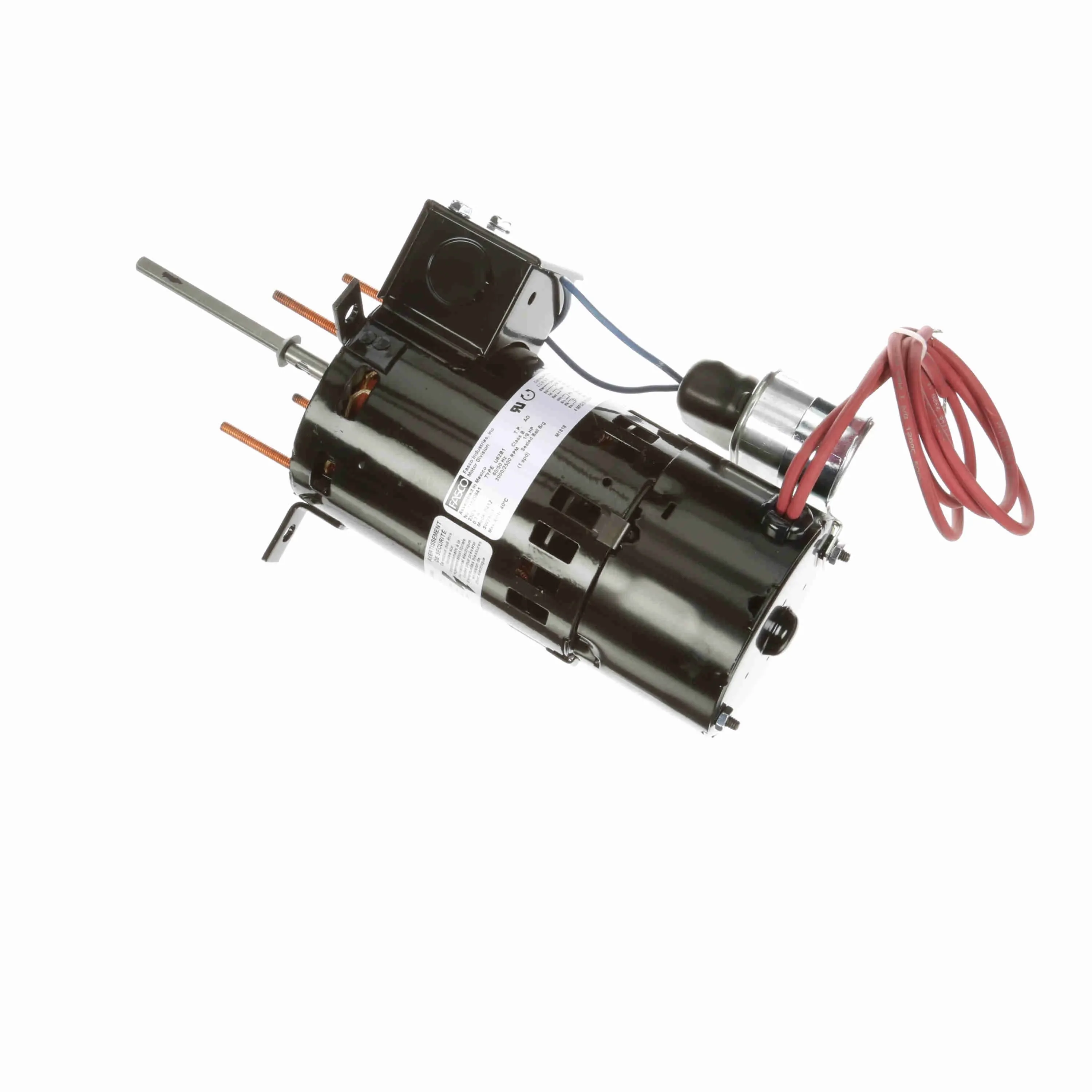 Draft Inducer Motor, 1/9 HP, 1 Phase, 60 Hz, 230 V, 3000/2500 rpm, 1 Speed, 3.3 Inch Dia