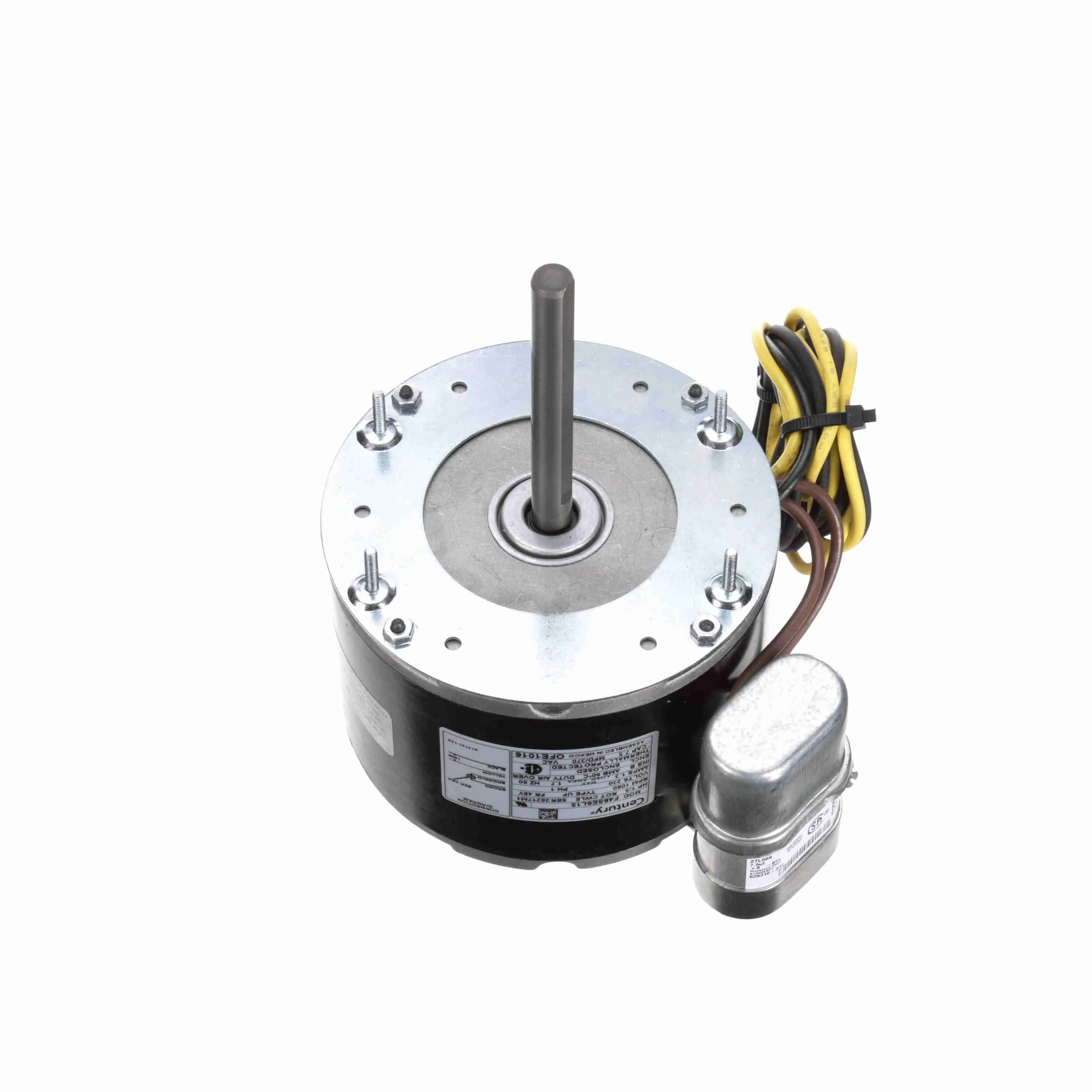 OEM Replacement Motor, 1/5 HP, 1 Phase, 60 Hz, 230 V, 1080 rpm, 1 Speed, 48 Frame