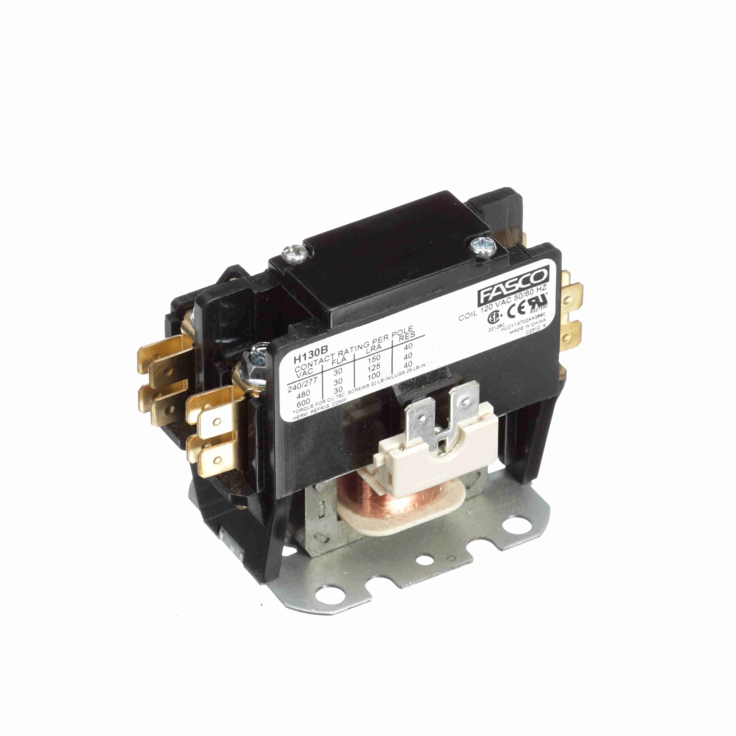 Contactor, 1 Pole, 30 A, 120 V