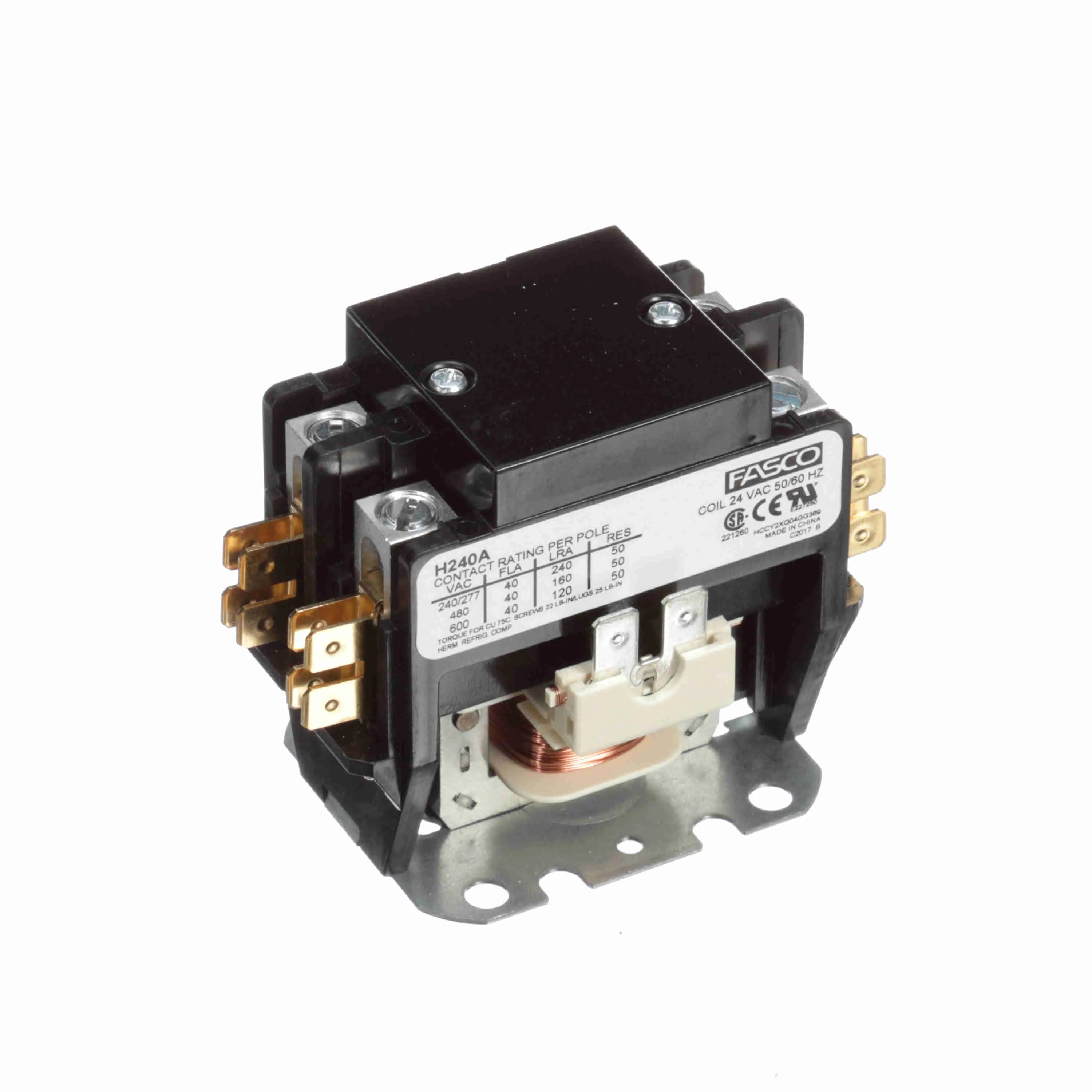 Contactor, 2 Pole, 40 A, 24 V