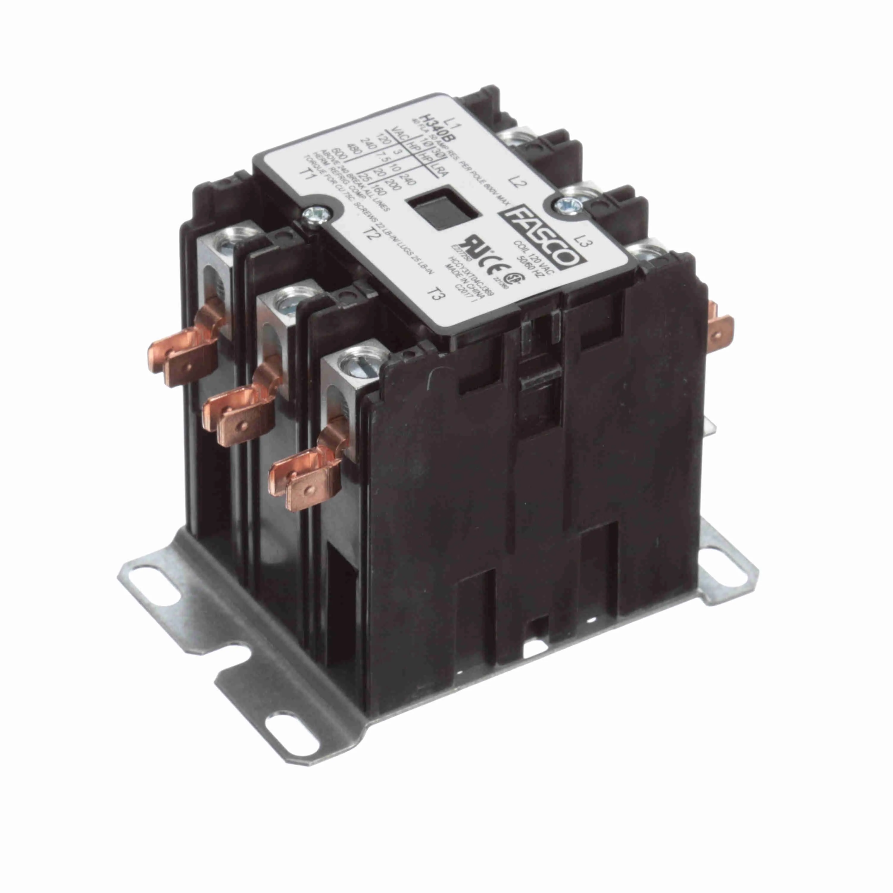 Contactor, 3 Pole, 40 A, 120 V