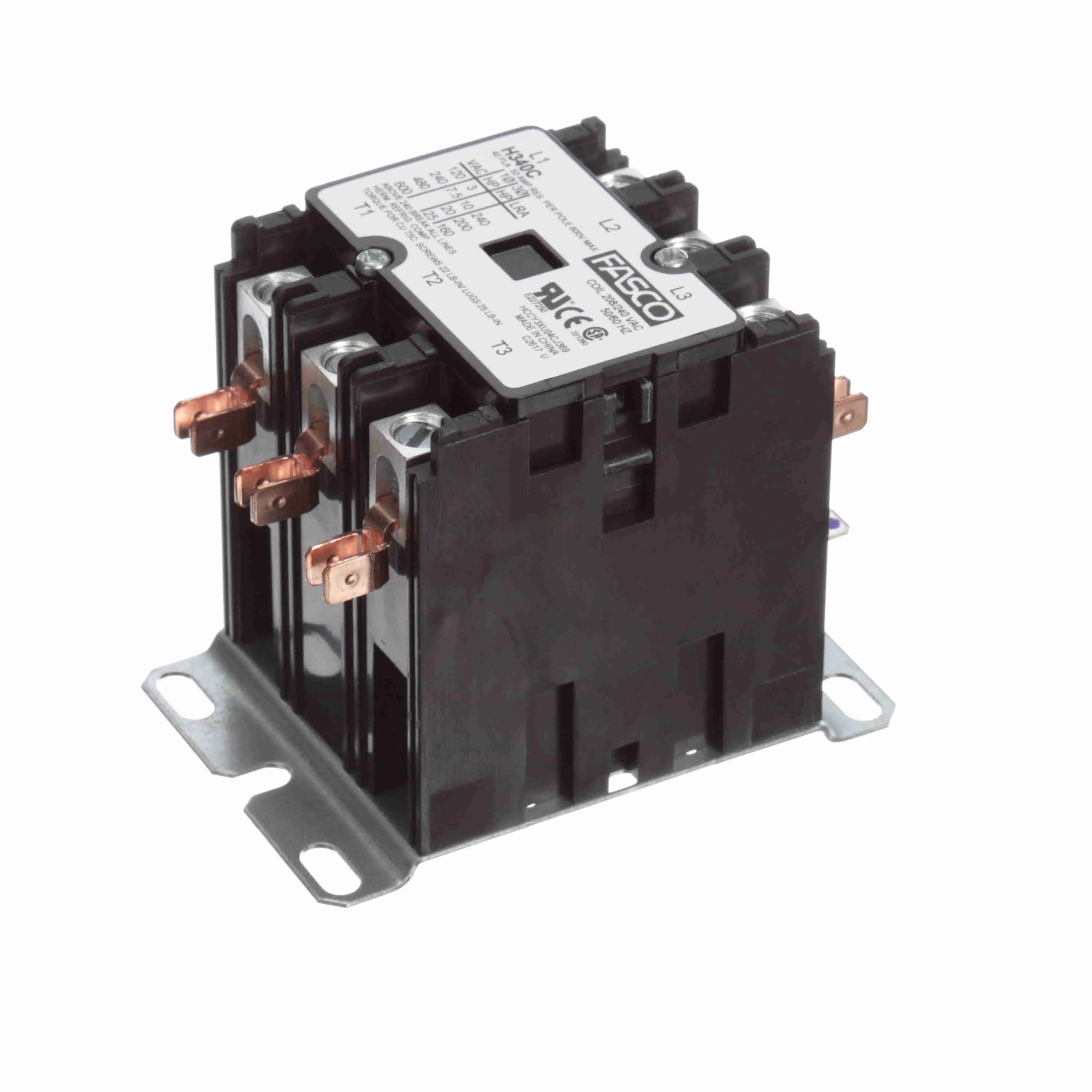 Contactor, 3 Pole, 40 A, 208/240 V