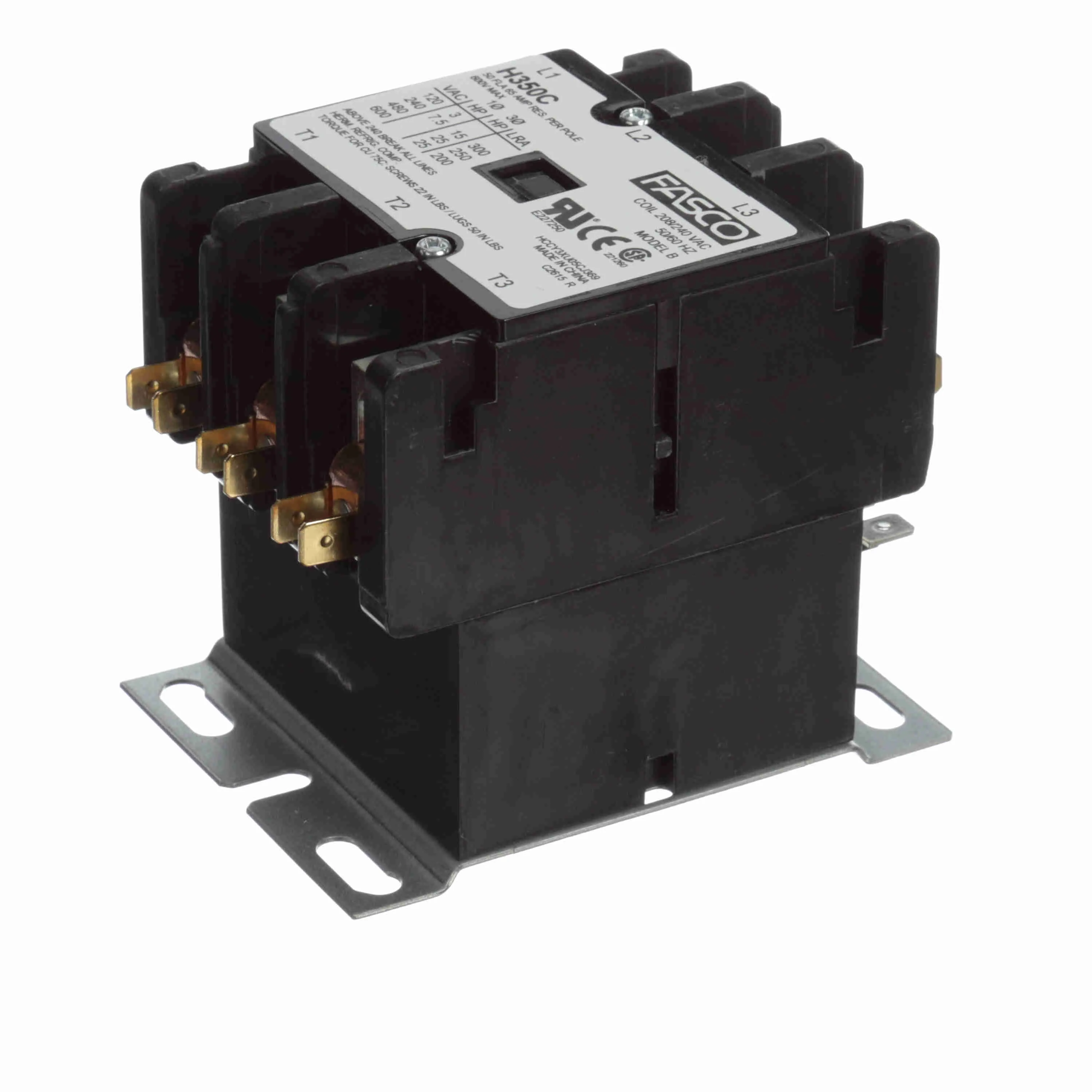 Contactor, 3 Pole, 50 A, 208/240 V