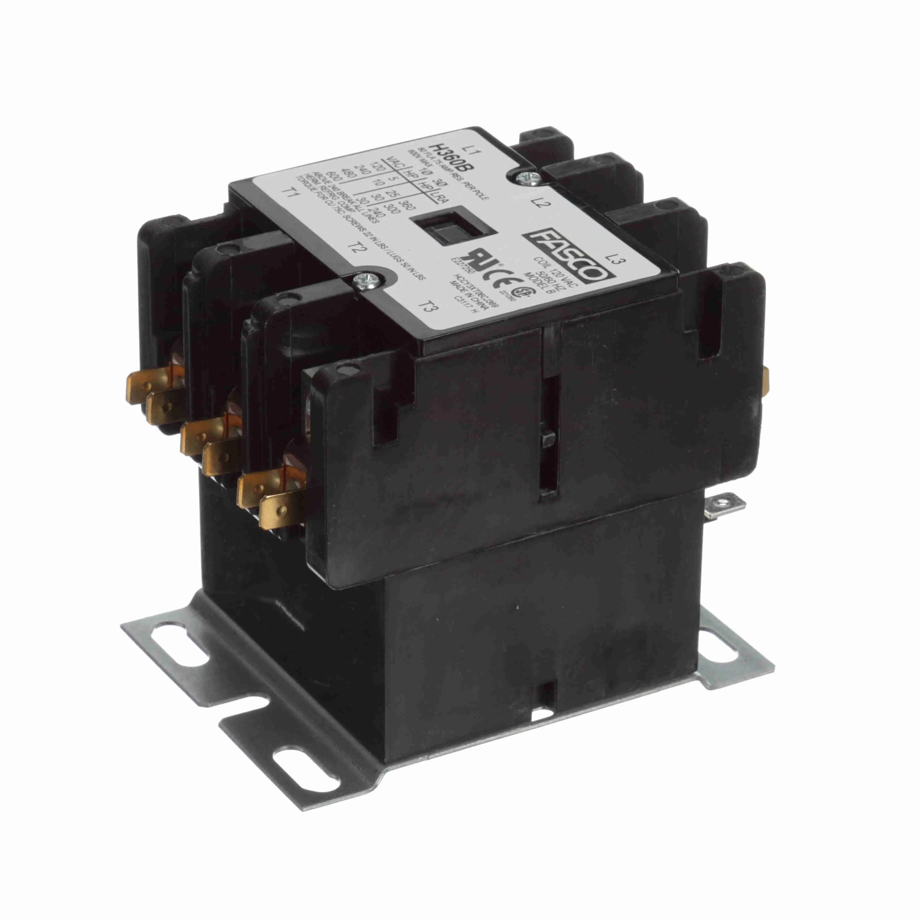 Contactor, 3 Pole, 60 A, 120 V