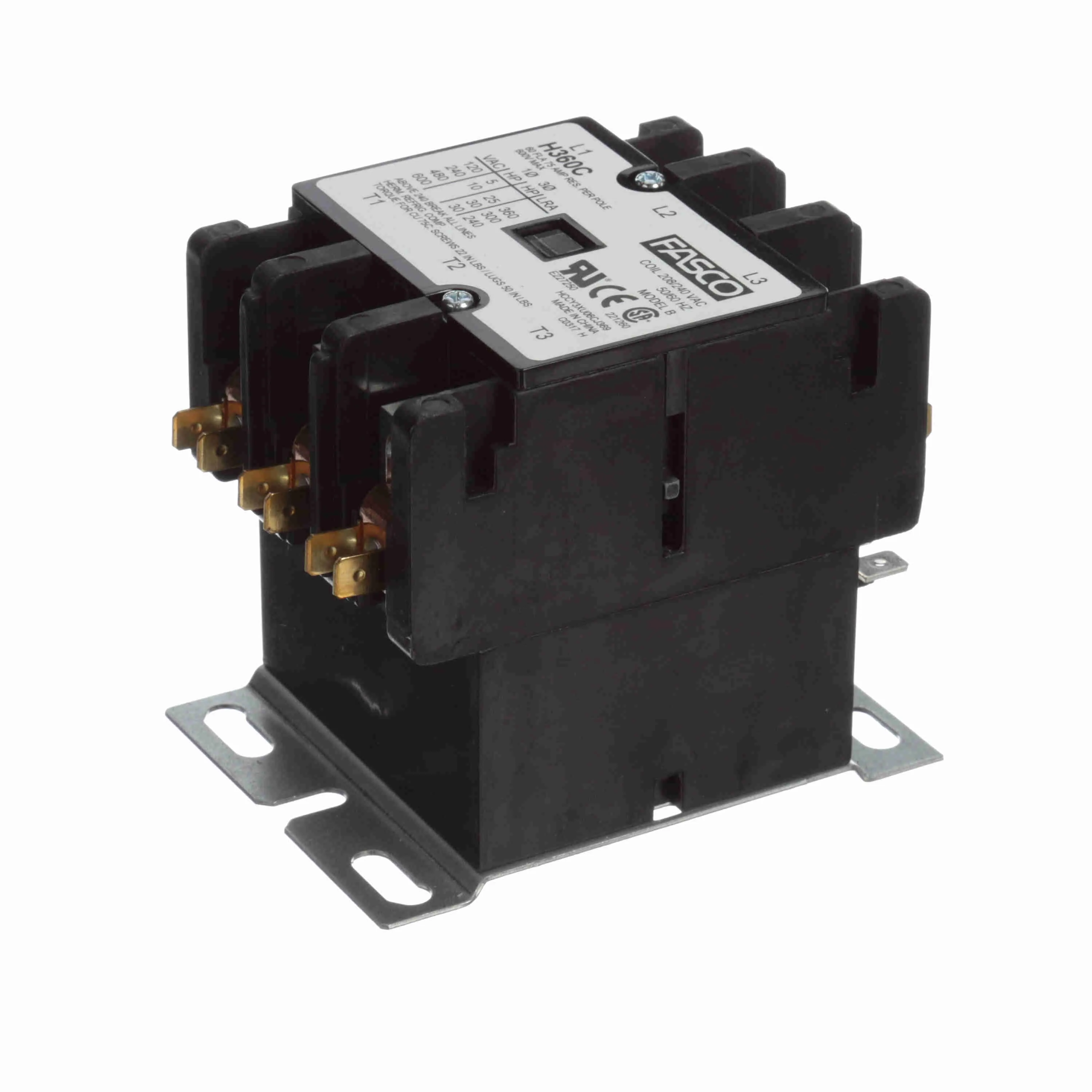 Contactor, 3 Pole, 60 A, 208/240 V