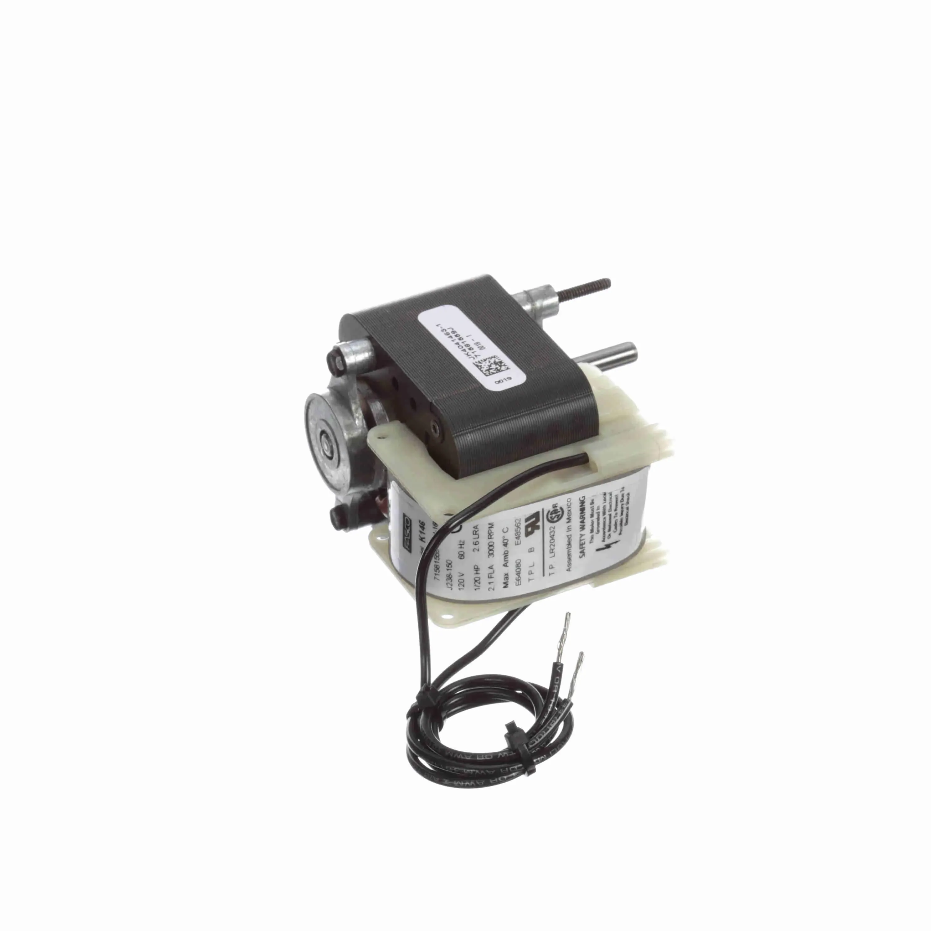 C-Frame / Skeleton Motor, 1/20 HP, 3000 rpm, 120 V