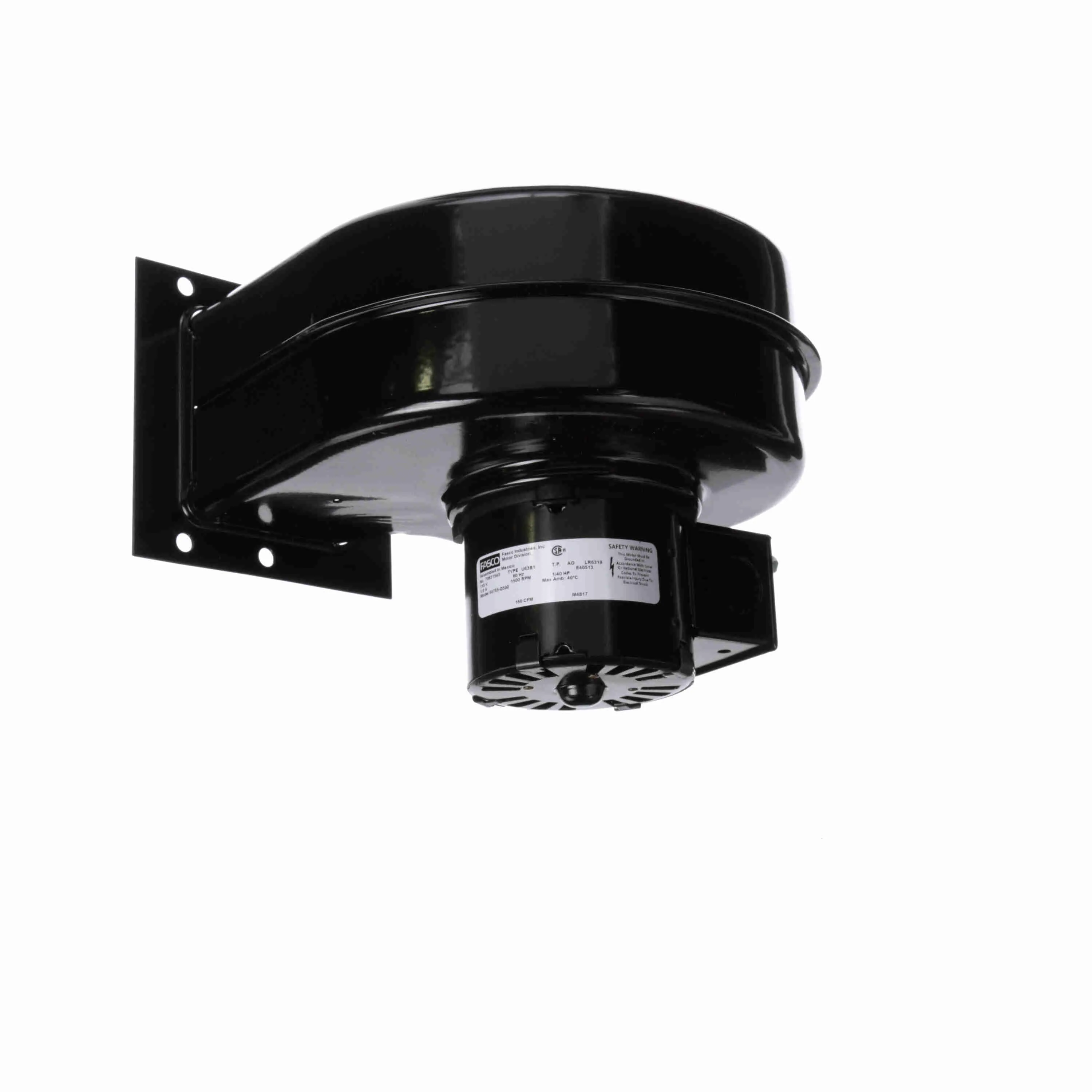 Rectangular Outlet Shaded Pole Centrifugal Blower, 115 Volt, With Flange