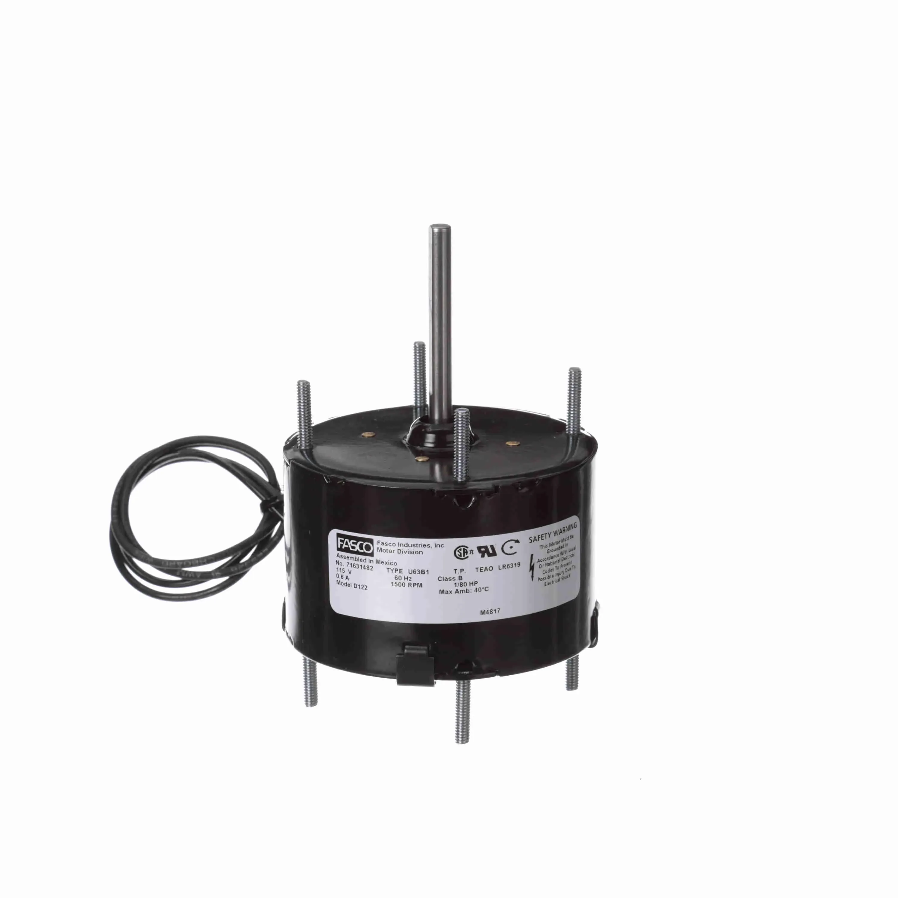 FASCO D122 Hvac Motor 1/80 Hp 1500 Rpm 115v 3.3 | AC7LUT 38N561